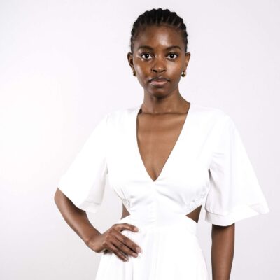 Tulandes white polyester dress
