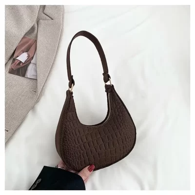 Women Felt Handbag Fashion Subaxillary Bag Designer Exquisite Shoulder Bags Crescent Saddle Bag For Ladies Advanced Armpit Bag
