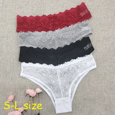 Summer Cool Hollow Breathable Lace Sexy Women Underwear Low Waisted Solid Color Seductive Embroidery Fashion Panties Comfortable