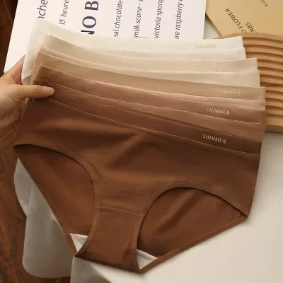 Cotton Women's Panties Sports Underpants Solid Color Mid-rise Comfort Sexy Soft COTTON PANTI WOMAN Seamless Female Lingerie Soft