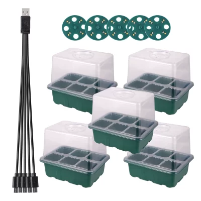 LED Grow Light 6/12 holes Seed Starter Trays Plant Grow Box Seedling Trays Germination Indoor Gardening Germination tool