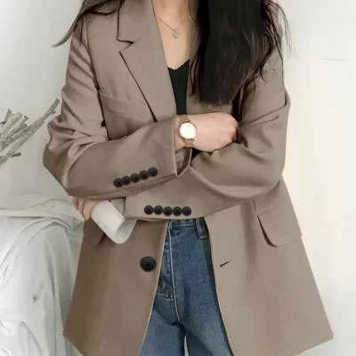Office Lady Blazer for Women Elegant Stylish Classy Korean Style Women's Blazers Coats Spring Casual Top Women Jacket Clothing