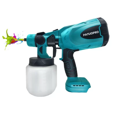 Electric Spray Gun Cordless Paint Sprayer Auto Furniture Steel Coating Airbrush Fit Makita 18V Battery without battery