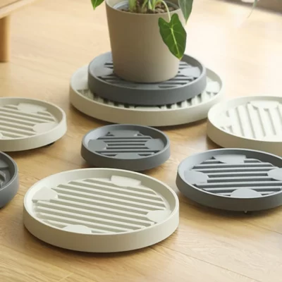 Pot Tray with Wheels Round Movable Planter Dolly Trolley Pallet Outdoor Indoor Tree Flower Planter Stand 2024 Daily Use