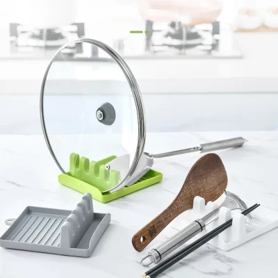 Plastic Spoon Rest Kitchen Organizer for Fork Spatula Rack Spoon Holder Stand Tableware Storage Rack for Spoon Pot Lid Holder