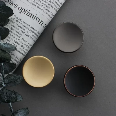 Modern Simple Round Knob Drawer Knob Zinc Alloy Cupboard Wardrobe Dresser Closet Kitchen Door Pull Furniture Hardware