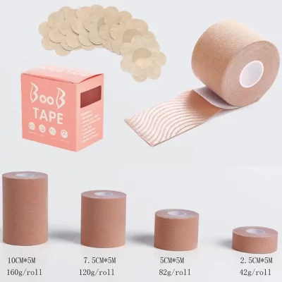 5/3.8/2.5cm Chest Patch Tape Women's Anti-sweat Invisible Boob Pull Up Invisible Gather Lingerie Tapes Breast Lifting Stickers