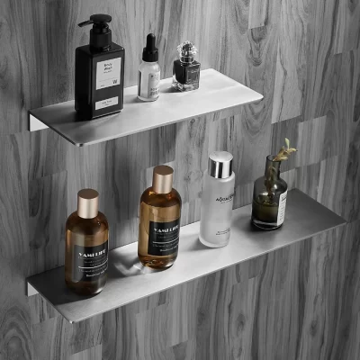 304 Stainless Steel Bathroom Storage Rack 20/30/40/50CM Brushed Chrome Shower Rack Corner Rack Multifunctional Bathroom Hardware