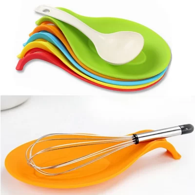 Gadgets Silicone Multipurpose Spoon Rest Mat Holder for Tableware Kitchen Utensil Supplies Accessories
